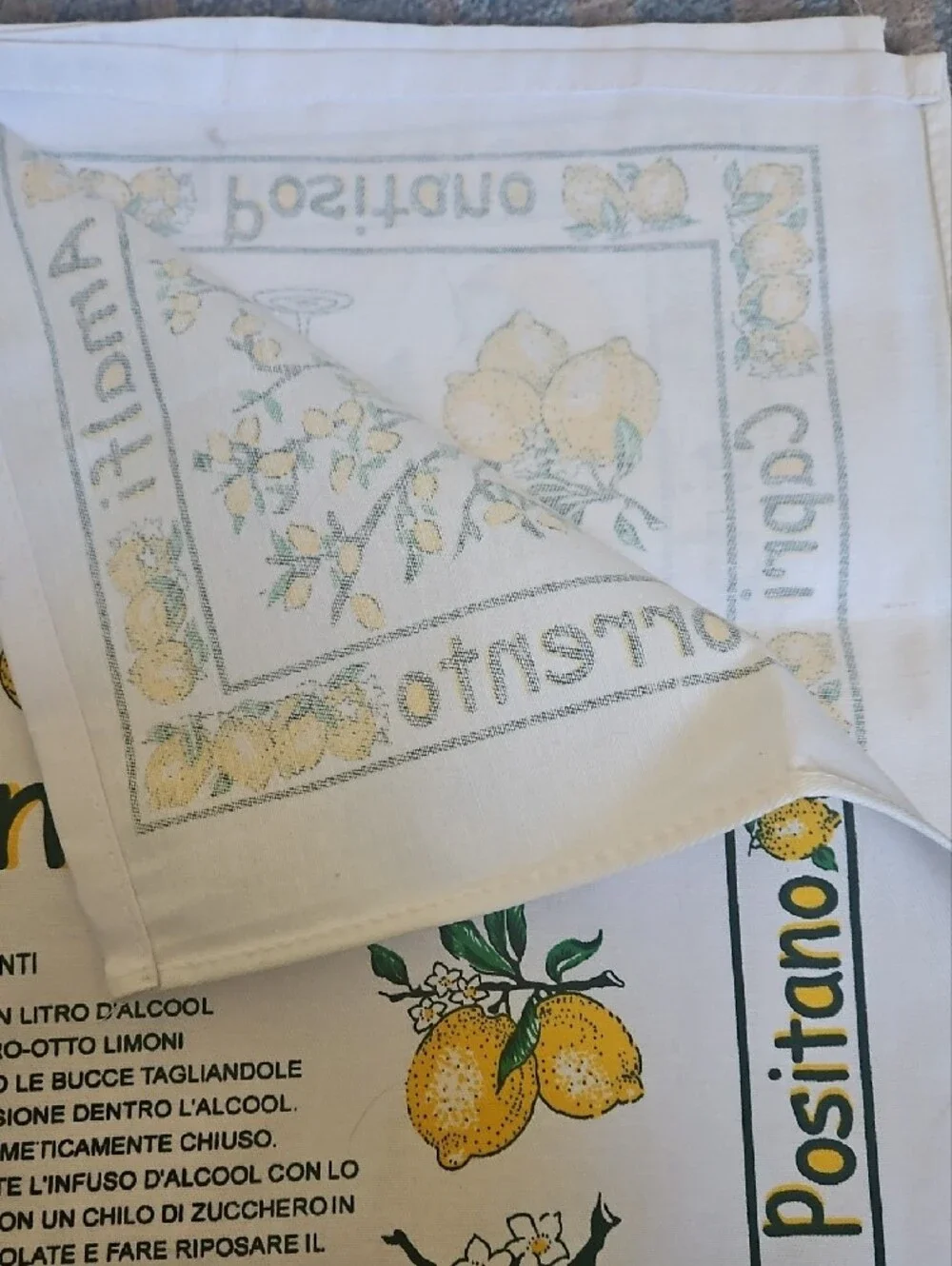 Limoncello Lemon Print Kitchen Towel